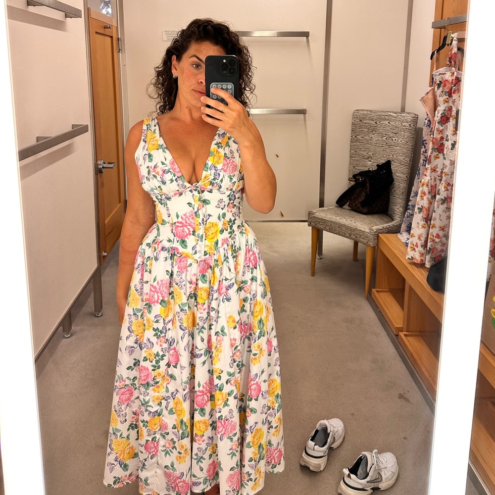 House of CB Emmelina Floral Cotton Blend Dress